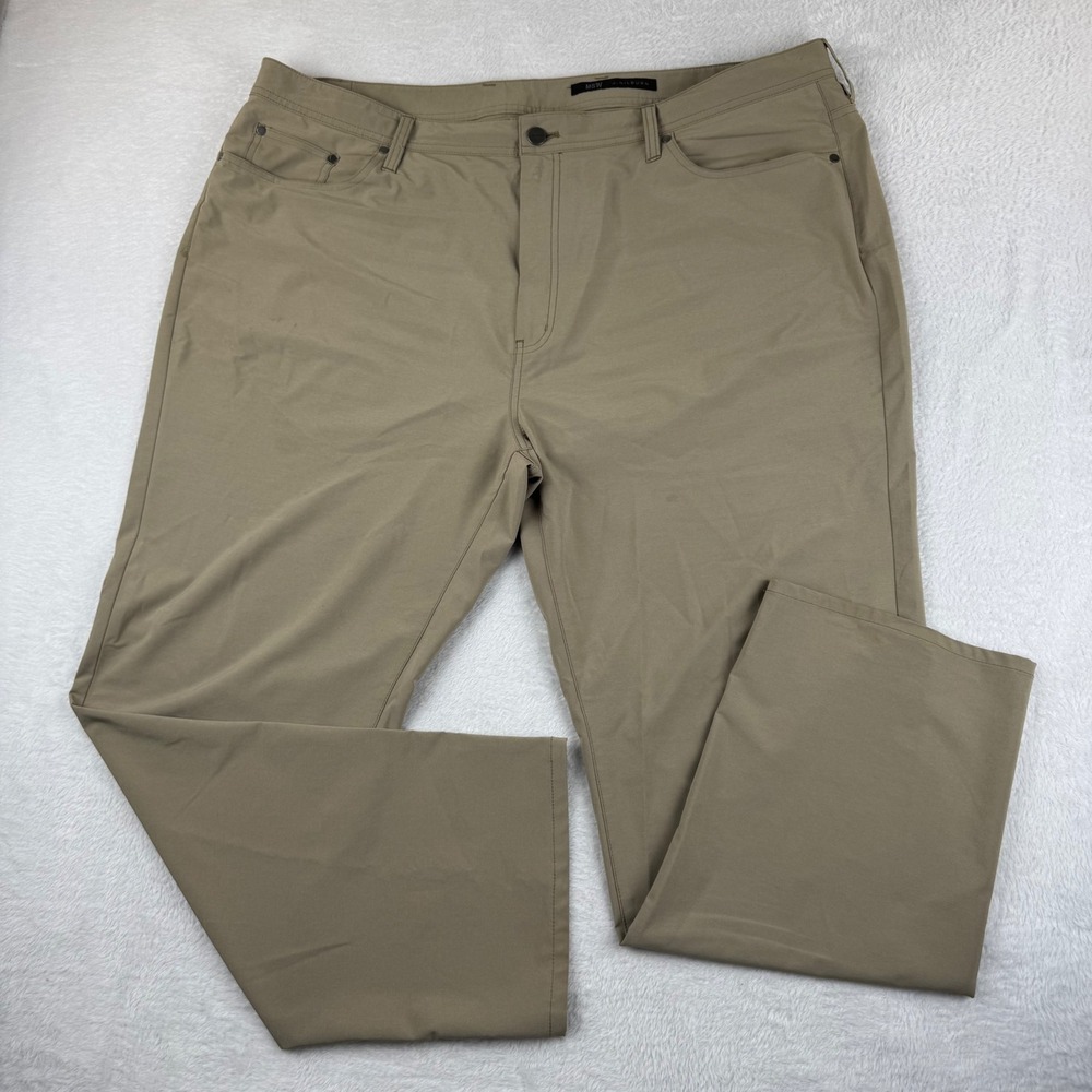J. Hilburn MSW Technical Pants Mens 45x31 Khaki Tan Stretch 5-Pocket Trousers